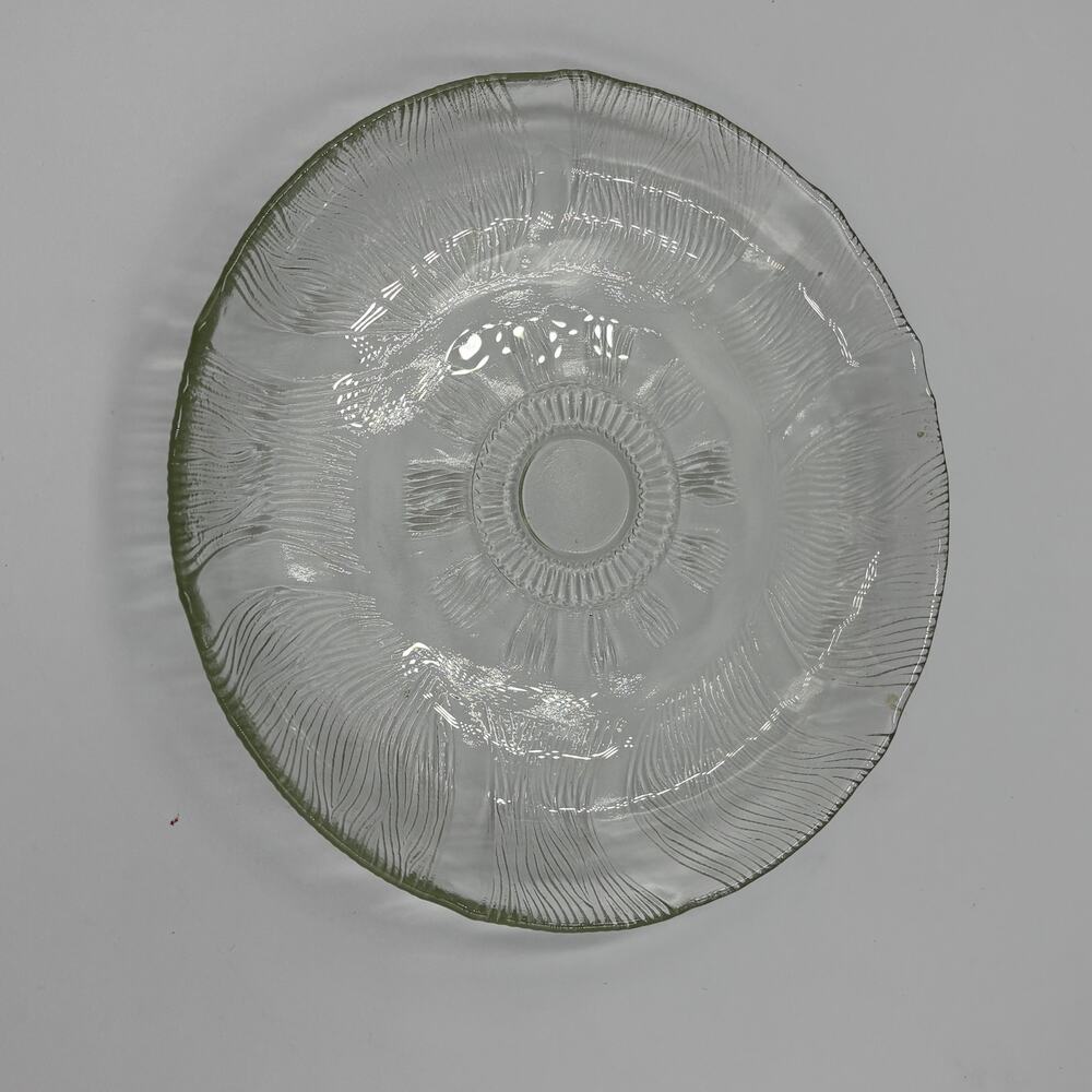 Vintage Arcoroc Fleur Clear Glass Plate Textured Flower Plate Replacement